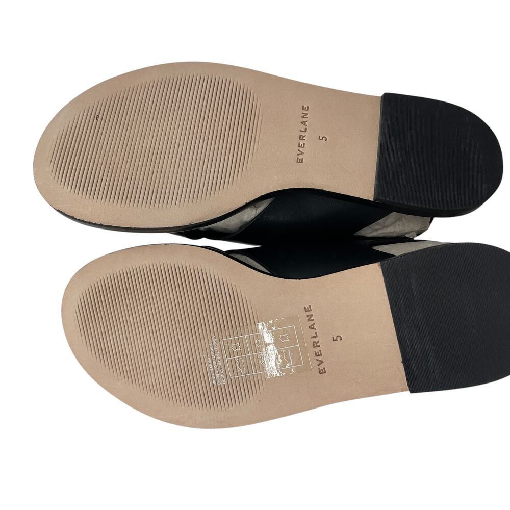 Everlane The City Crossover Sandal Black Leather Size 5 New without Box - Picture 9 of 12
